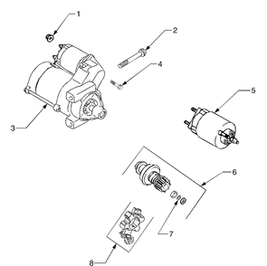 Starting System Diagram and Parts List for GT3100 14A671010-14B671710 Cub Cadet Lawn Tractor